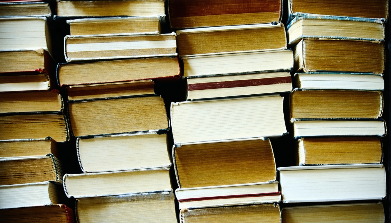 Pile of books including The Five Dysfunctions of a Team