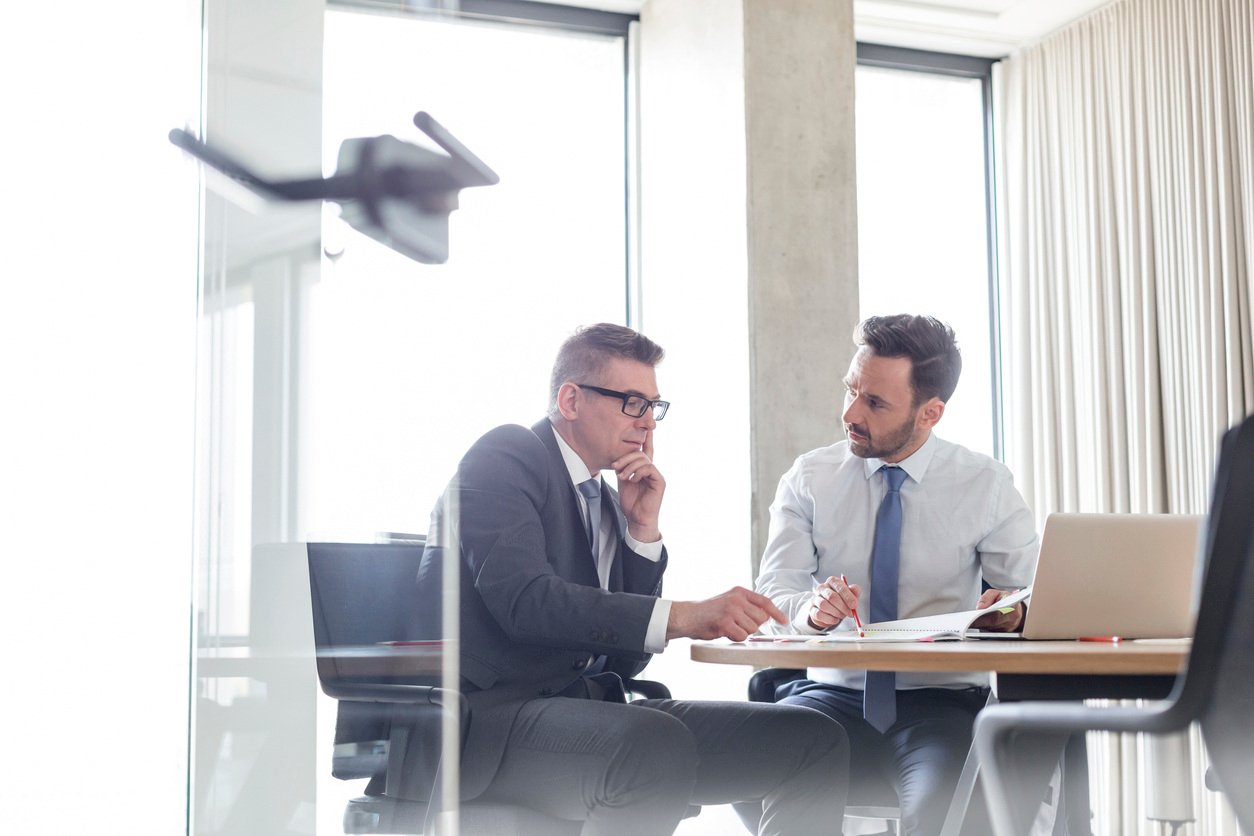 Supervisor giving guidance to new hire